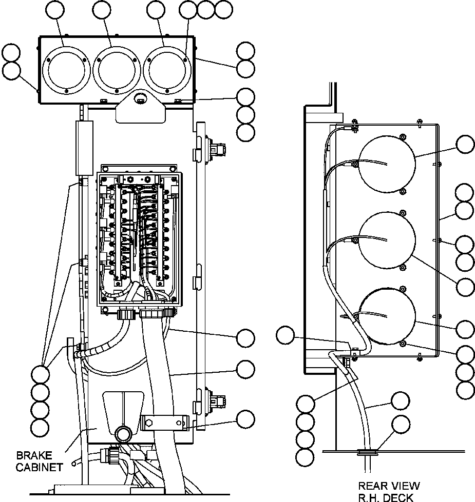 HOUSING, INDICATOR LIGHT - RIGHT DECK EL1230 KOMATSU