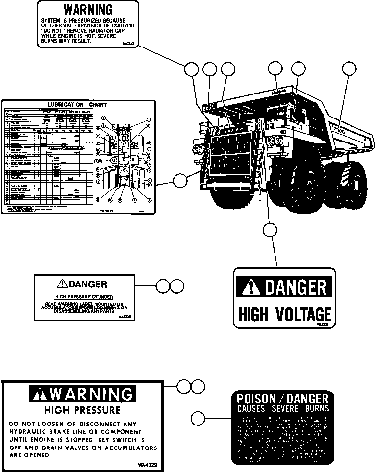 DECAL, "HAULPAK" (CENTER OF CAB DOOR) WB2434 KOMATSU