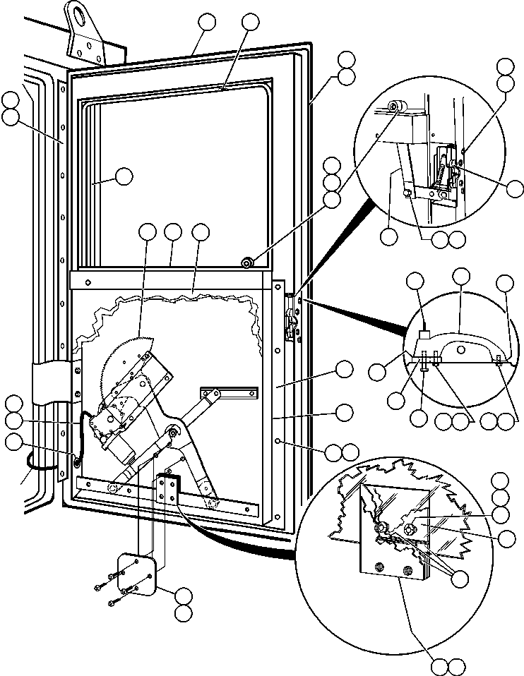 BRACKET, WINDOW LIFT SM2830 KOMATSU