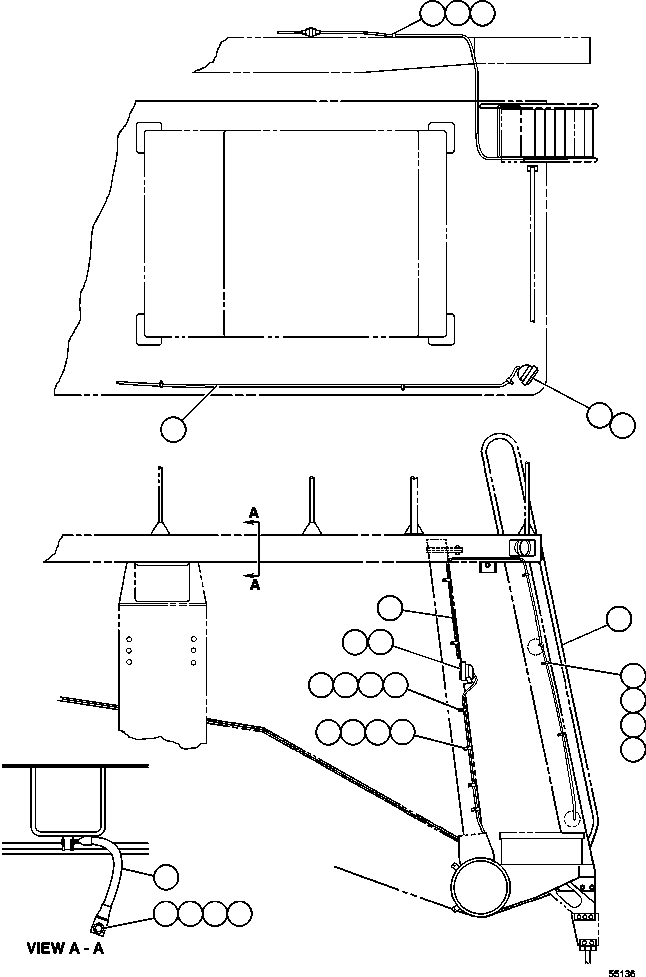 HARNESS - RIGHT FRAME RAIL XB3234 KOMATSU