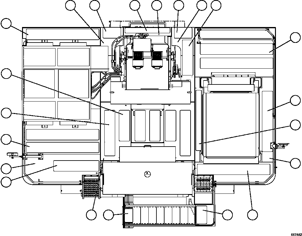 DECK, REAR CENTER - LH XB3685 KOMATSU