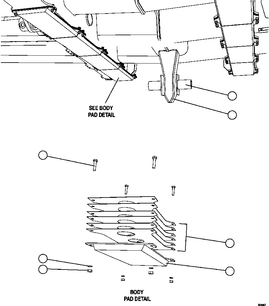 BLOCK, SPACER (2) XC2293 KOMATSU