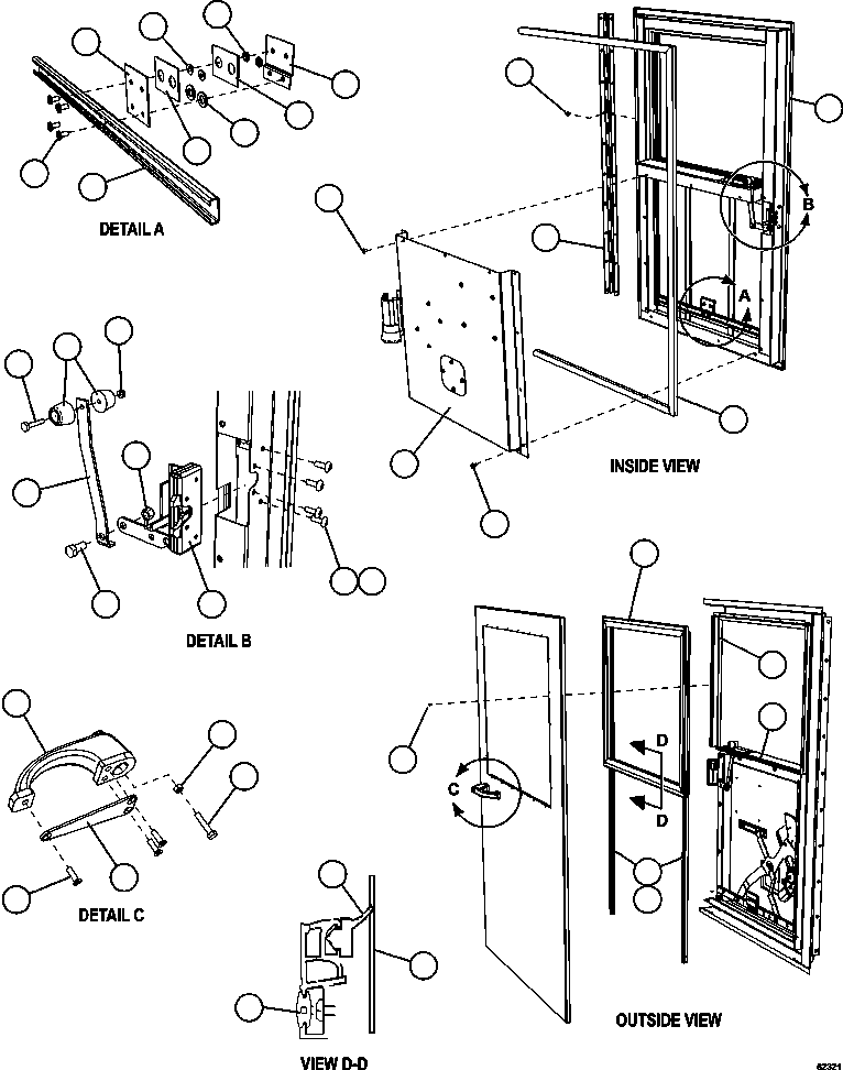 INNER PANEL ASSEMBLY, L.H. (SEE INDEX) 58E-54-10120 KOMATSU