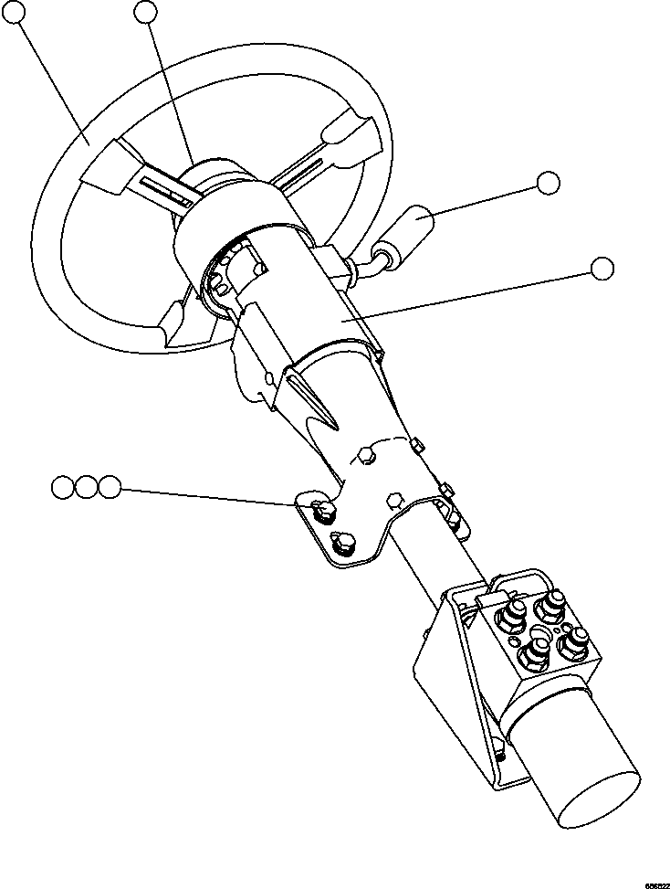 STEERING COLUMN ASSEMBLY 58F-40-00180 KOMATSU
