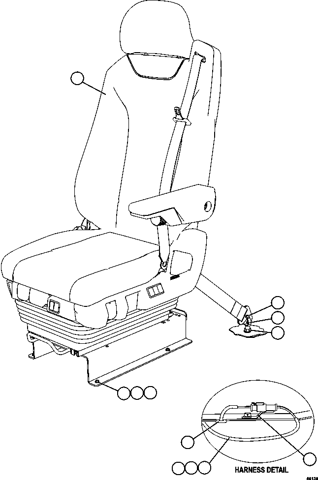 SEAT ASSEMBLY (SEE INDEX) 58E-57-10010 KOMATSU