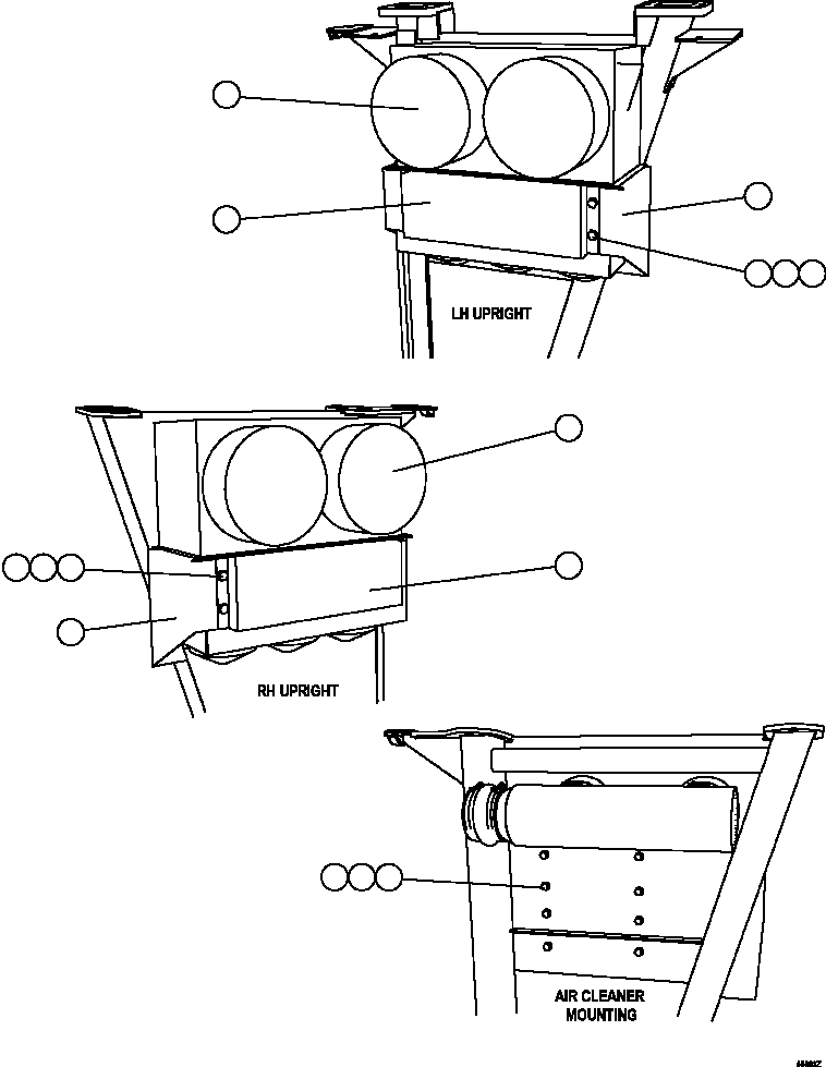 AIR CLEANER ASSEMBLY (SEE INDEX) 58D-02-01010 KOMATSU