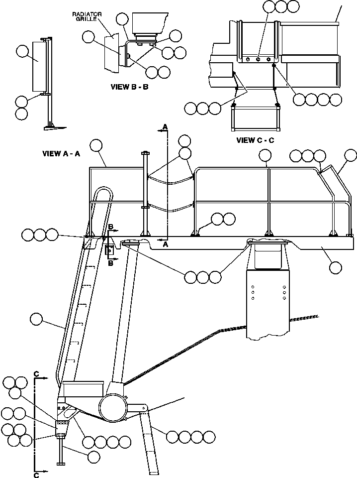 HANDRAIL, REAR L.H. EG2739 KOMATSU