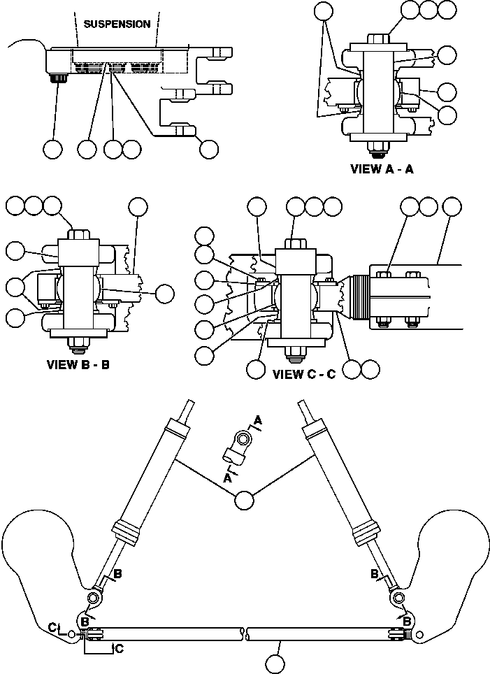 STEERING CYLINDER ASSEMBLY (SEE INDEX) EG6889 KOMATSU