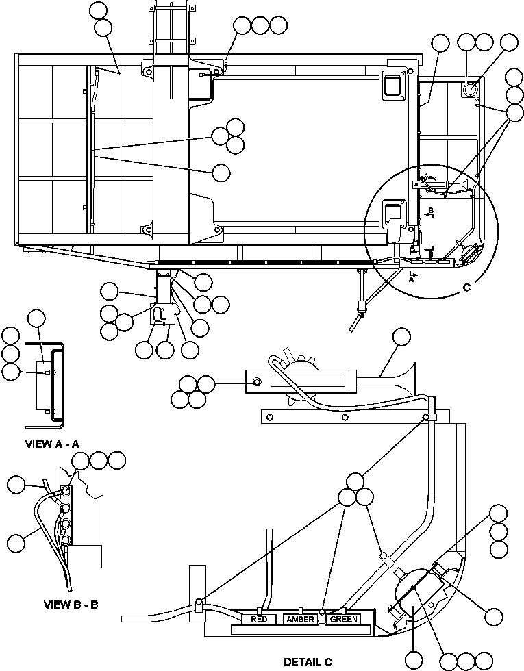LIGHT ASSEMBLY, RED PB8401 KOMATSU