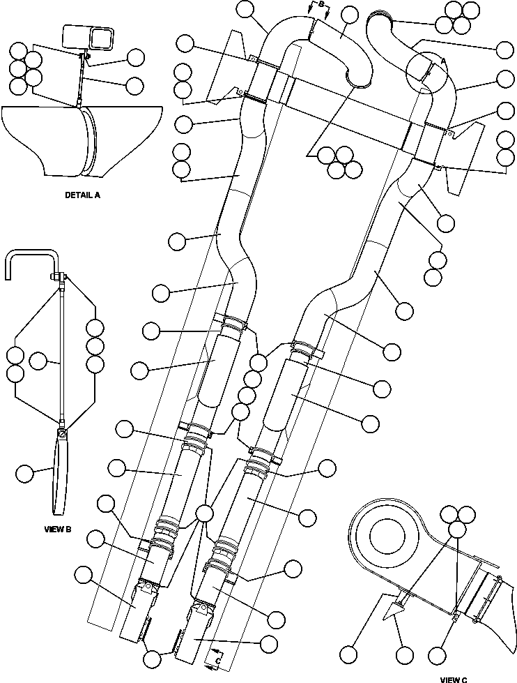 BLANKET, EXHAUST - L.H. ED7992 KOMATSU