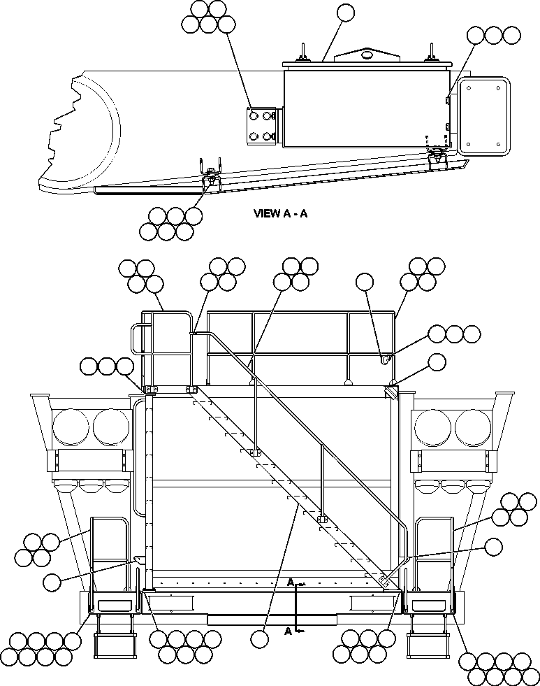 BATTERY BOX ASSEMBLY (SEE INDEX) (1) EH0733 KOMATSU