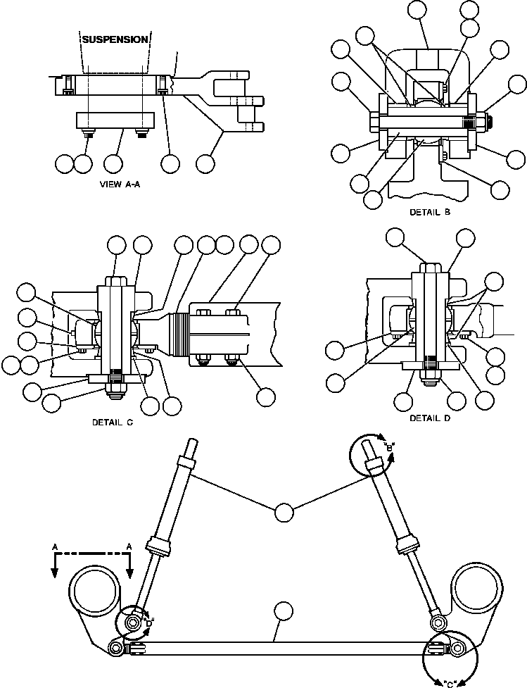STEERING CYLINDER ASSEMBLY (SEE FIG 60018) EH7930 KOMATSU