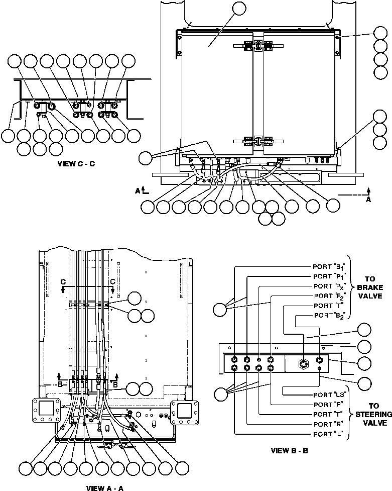 BRAKE CABINET ASSEMBLY (SEE INDEX) (1) EH3878 KOMATSU
