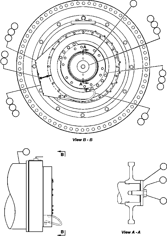 WHEEL MOTOR & BRAKE ASSEMBLY (1) EH6724 KOMATSU
