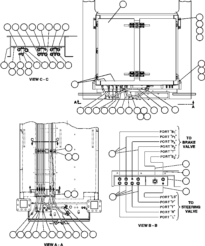 BRAKE CABINET ASSEMBLY (SEE INDEX) (1) EH8952 KOMATSU