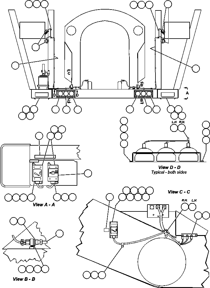HARNESS, LEFT PLATFORM (FRONT) EH9365 KOMATSU