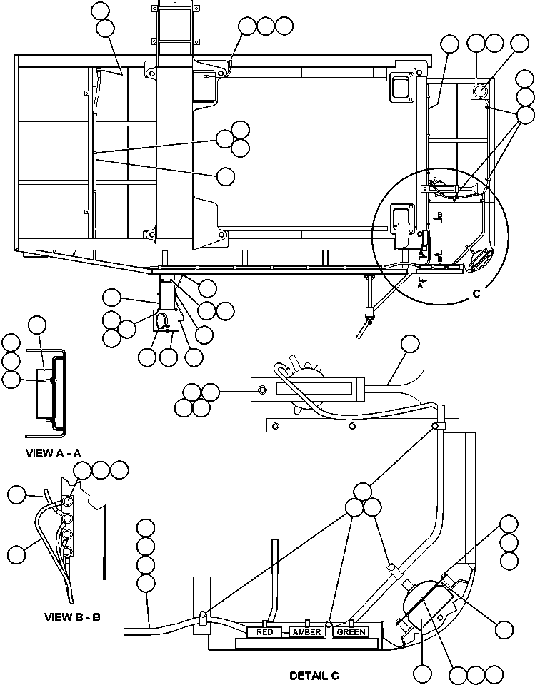HARNESS, L.H. LIGHTS (TO PLM JUNCTION BOX) EH4898 KOMATSU