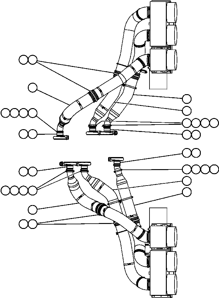 TUBE, INNER REAR - L.H. EH9688 KOMATSU