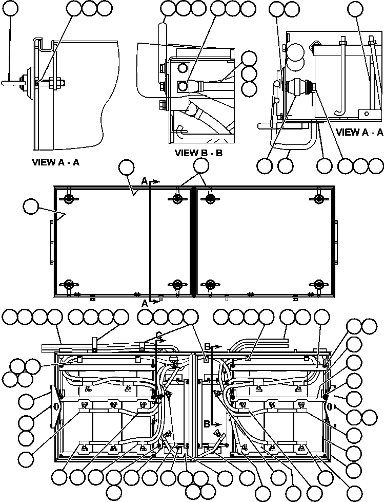 Чёрный кабель CH4081 KOMATSU