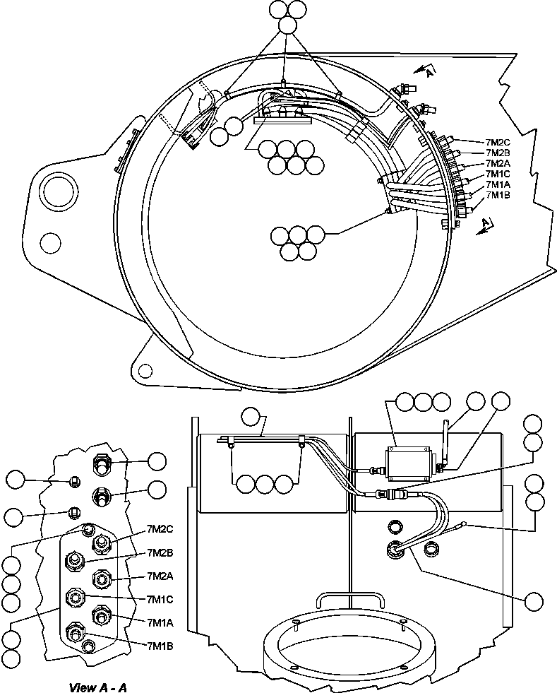 HARNESS, RT. FRAME RAIL EF9218 KOMATSU