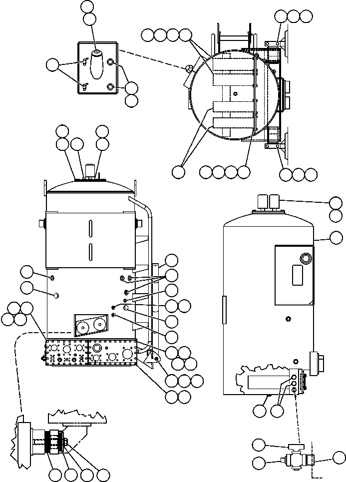 TANK, HYDRAULIC EJ6544 KOMATSU