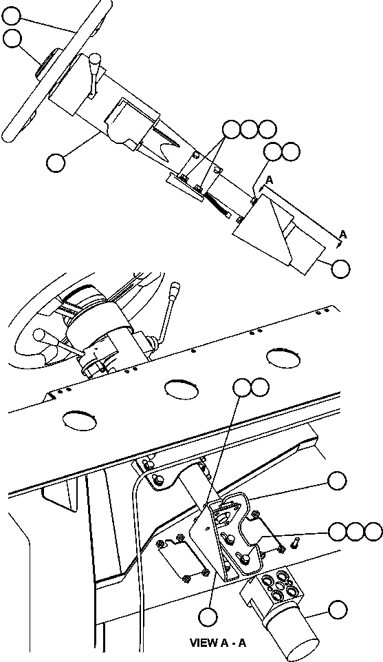 STEERING COLUMN & LEVER ASSM (SEE INDEX) EJ9889 KOMATSU