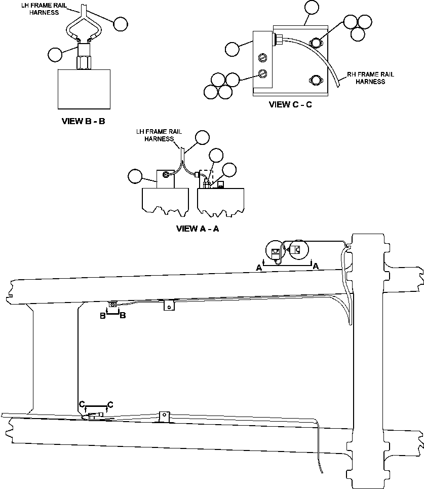 HARNESS, LEFT FRAME RAIL EJ9321 KOMATSU