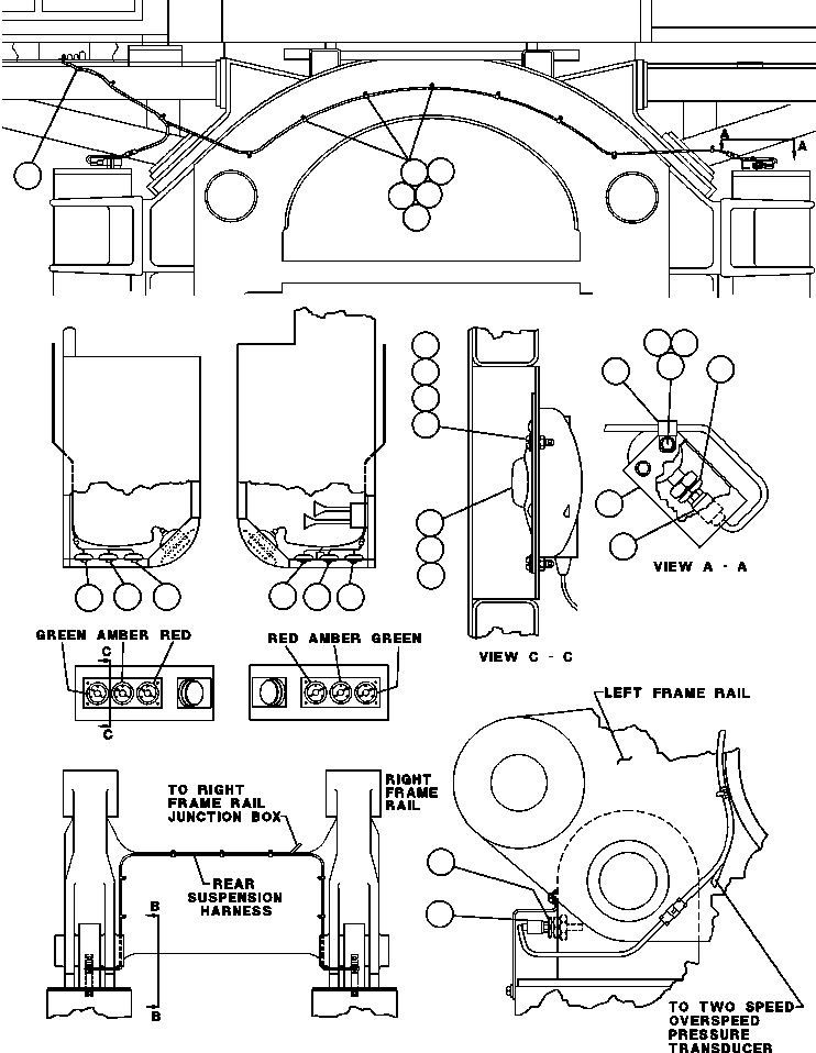 HARNESS, FRONT SUSPENSION EG4137 KOMATSU