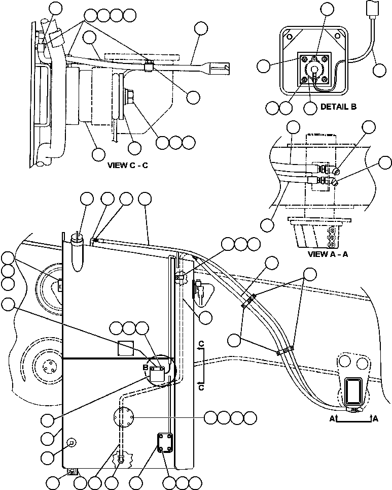 Переборочный фитинг - 45 DEG WB0438 KOMATSU
