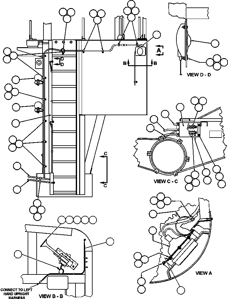 HARNESS, LEFT FRAME RAIL EH0747 KOMATSU