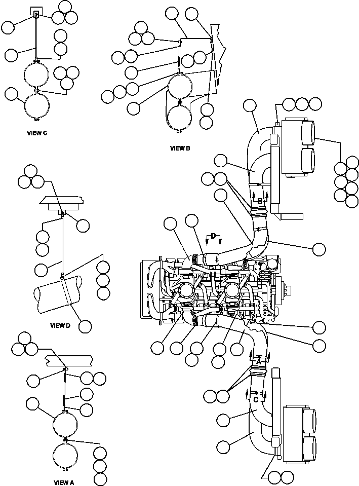 TUBE, INTAKE - UPPER L.H. EH7516 KOMATSU