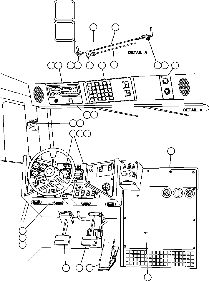WARNING LIGHTS MODULE (SEE FIG 41673) (1) EJ5745 KOMATSU
