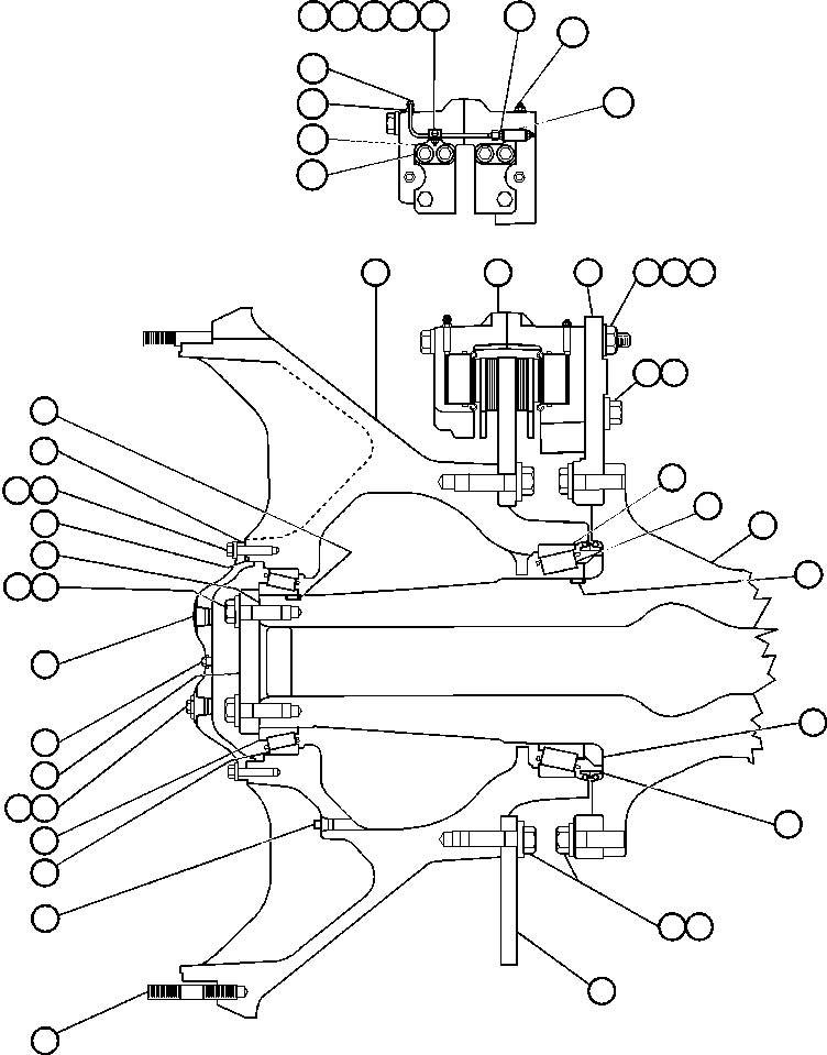 SPINDLE, HUB & BRAKE ASSEMBLY EG3935 KOMATSU