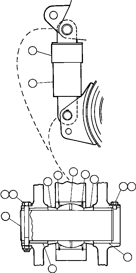 NOTE: (1) INCLUDED IN AK4976 PIN KIT. AK4976 KOMATSU