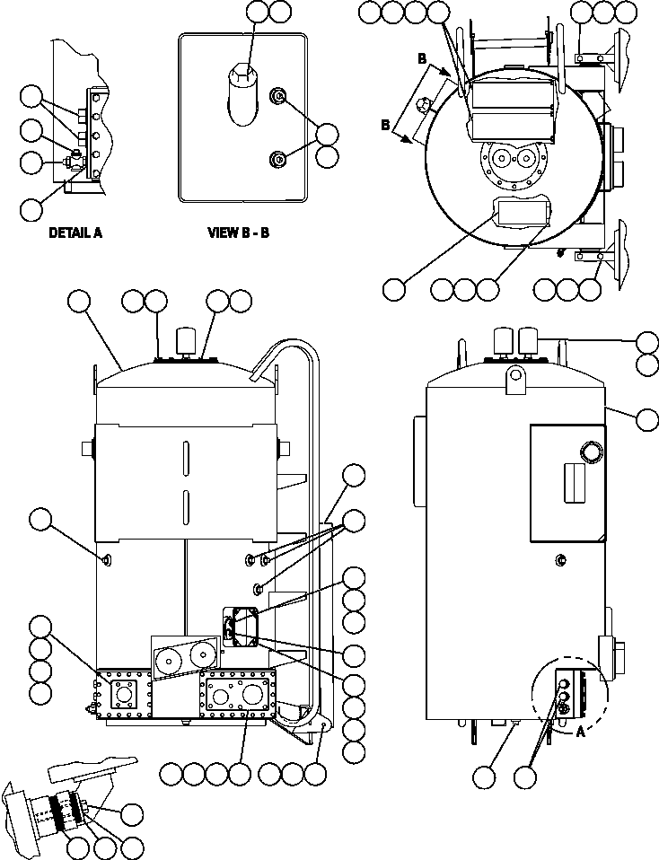 HYDRAULIC TANK ASSEMBLY EK4496 KOMATSU