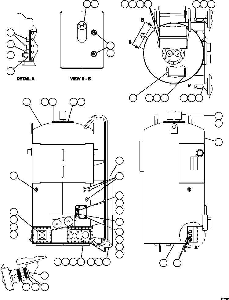 HYDRAULIC TANK ASSEMBLY (WITH LADDER) EK9115 KOMATSU