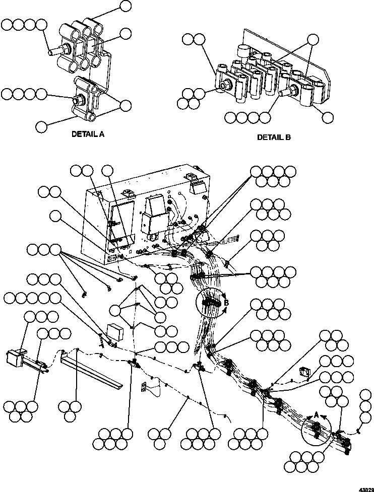 HARNESS, FRAME RAIL - L.H. EM3439 KOMATSU
