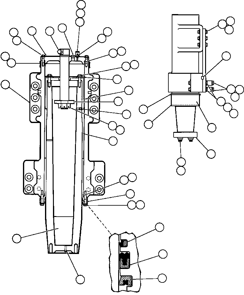 FRONT SUSPENSION ASSEMBLY - 14.00" EG5019 KOMATSU