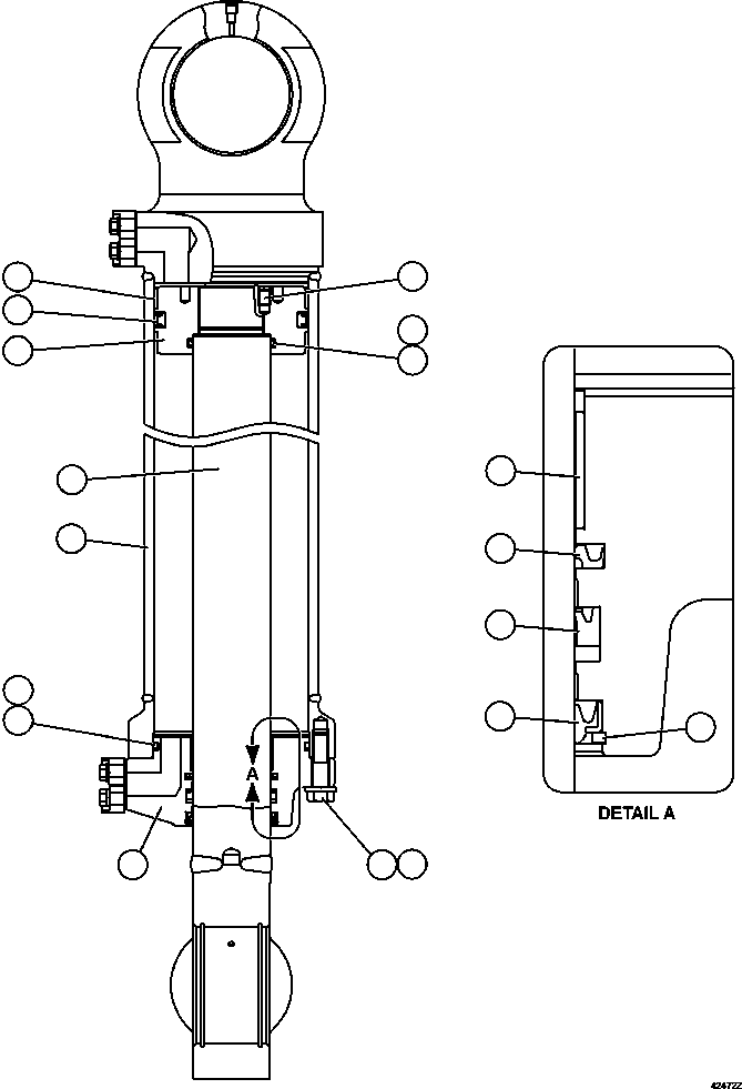 NOTE: (1) INCLUDED IN AK5240 SEAL KIT. AK5240 KOMATSU