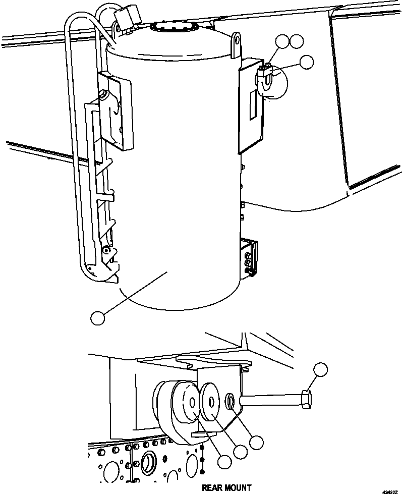 HYDRAULIC TANK ASSEMBLY (SEE FIG 61867) EM0636 KOMATSU