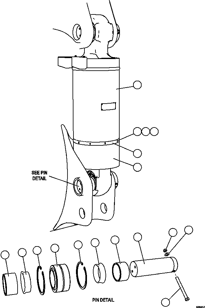 Ступенчатый болт - 5/8" - 11NC X 9.09" (FRAME END) (2) EM8328 KOMATSU
