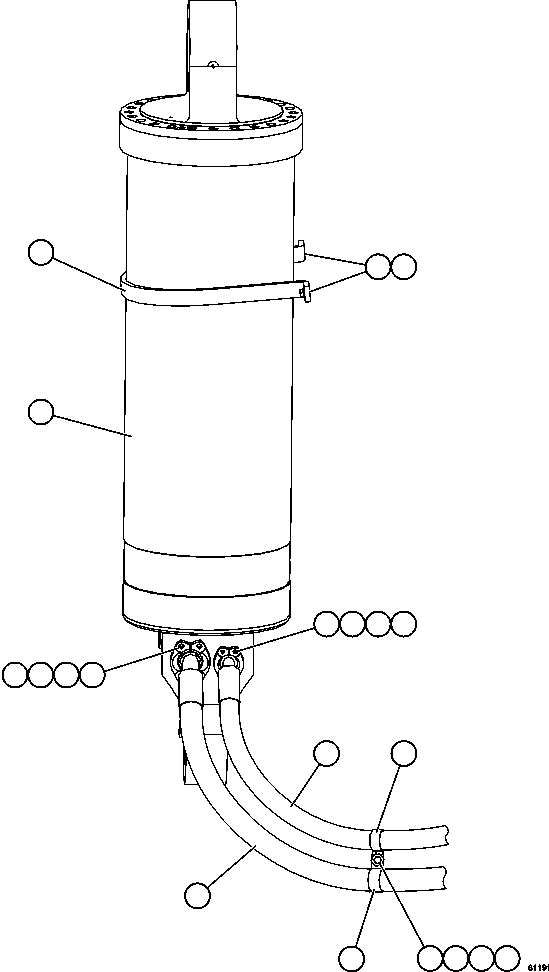 HOIST CYLINDER ASSEMBLY (1) (SEE INDEX) EM7774 KOMATSU