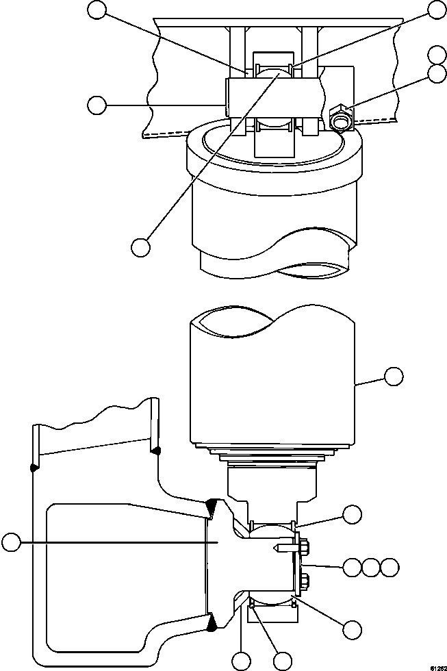 HOIST CYLINDER ASSEMBLY W/BEARINGS EM7775 KOMATSU