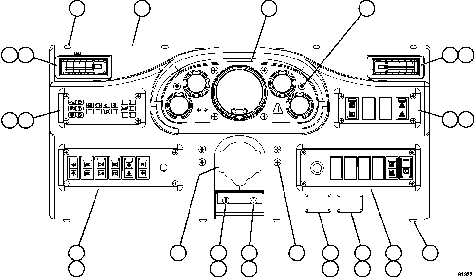 HARNESS, WIRING - MAIN GAUGE PANEL PC1938 KOMATSU