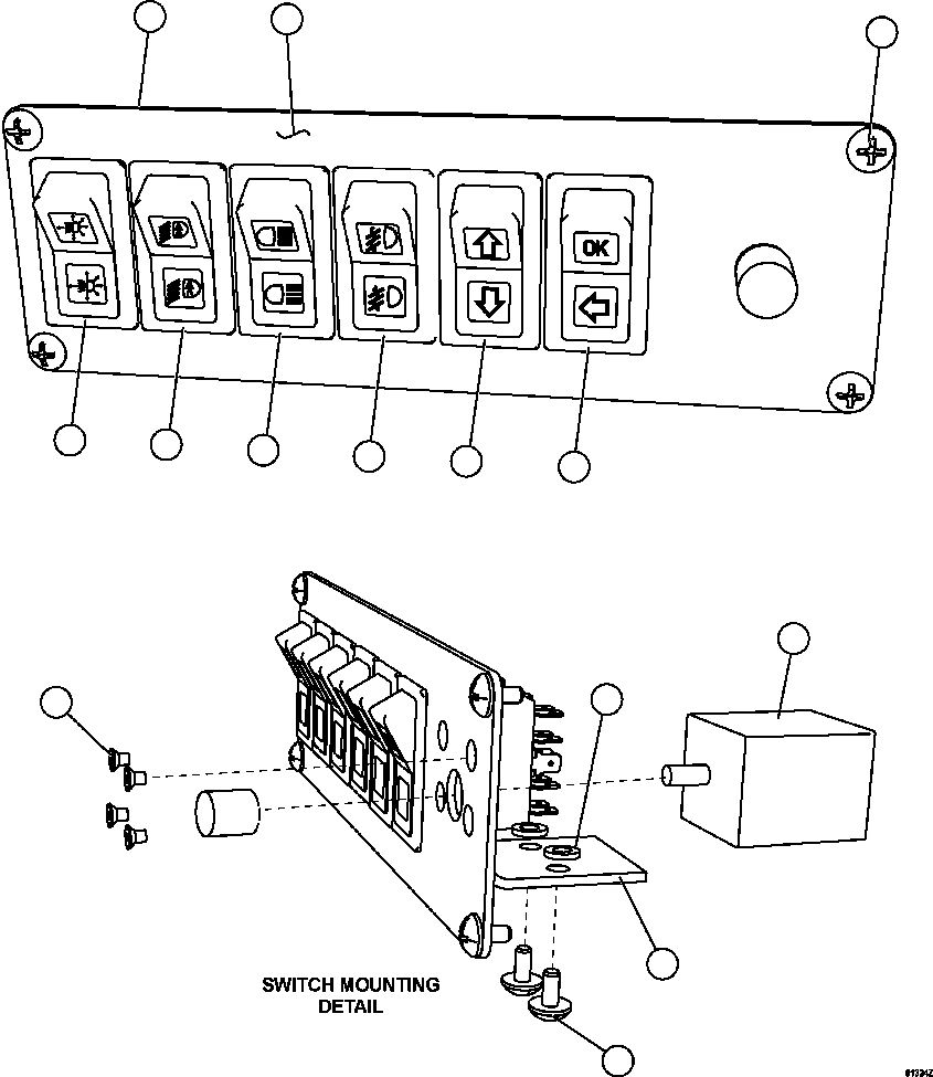 SWITCH, ROCKER (MODE #2) PC1945 KOMATSU