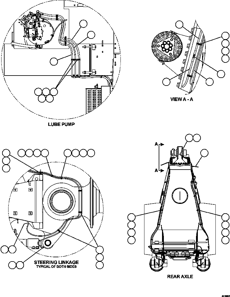 HOSE (TO BOTTOM OF HOIST CYLINDERS) HA8048 KOMATSU