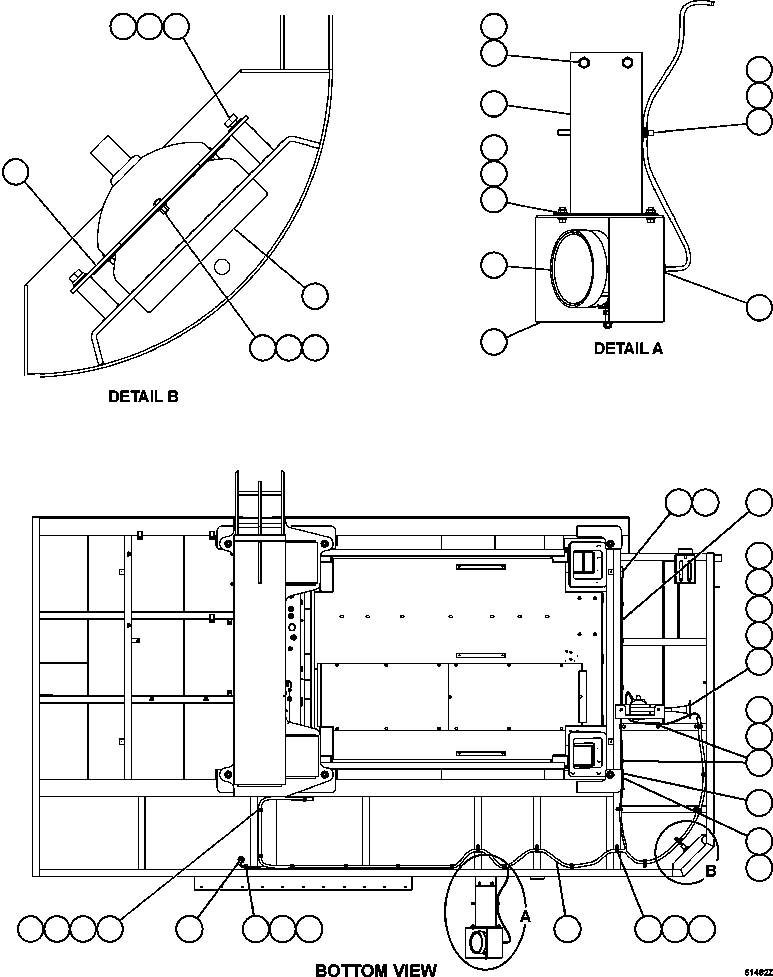 HARNESS, L.H. DECK LIGHTING EM5064 KOMATSU