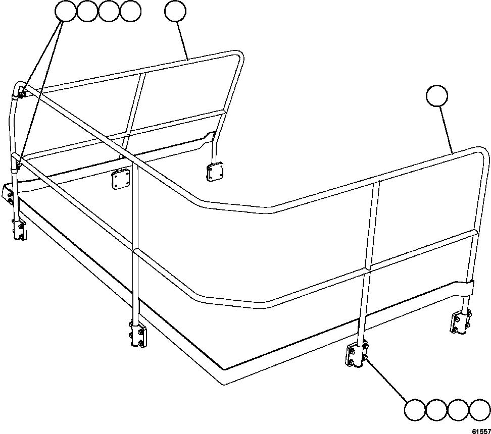 HANDRAIL, RETARDING GRID - REAR XB1650 KOMATSU