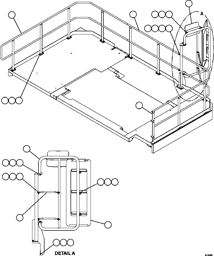 HANDRAIL, LH REAR EM8436 KOMATSU