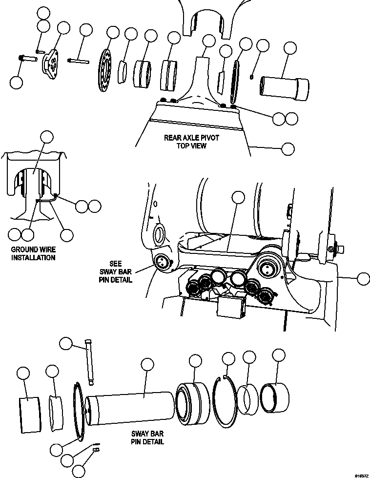 NOTE: (1) INCLUDED IN AK5212 NOSE CONE PIN KIT. AK5212 KOMATSU